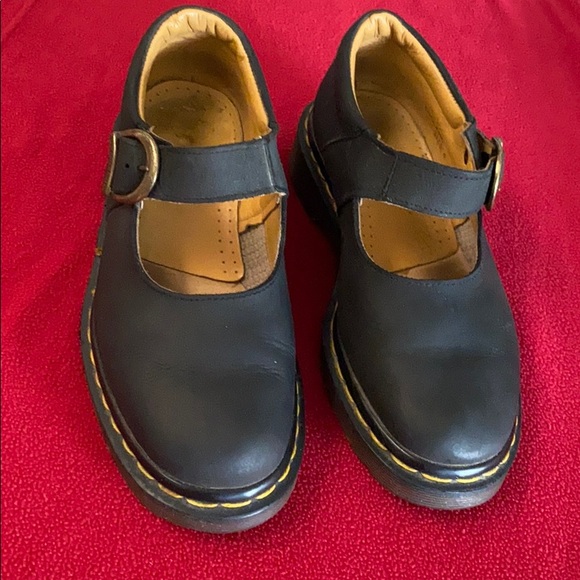 Vintage Dr. Doc Martens Mary Jane Shoes Black US 6 - Picture 2 of 13